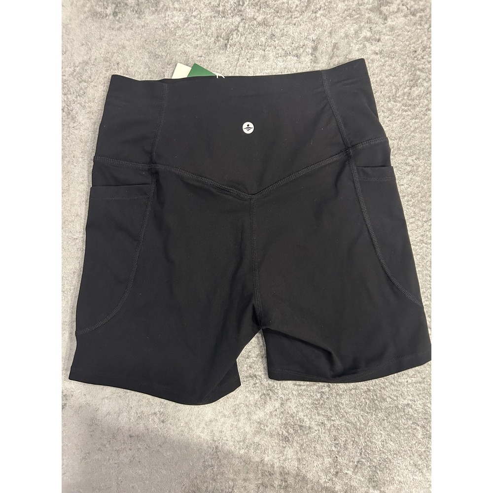 Halara UltraSculpt High Waisted Biker Shorts Black Side Pockets Small NWT
#10